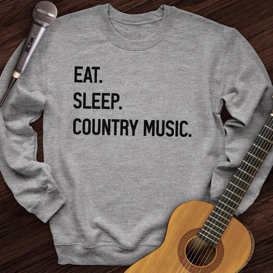 Printify Sweatshirt Sport Grey / S Eat, Sleep, Country Crewneck