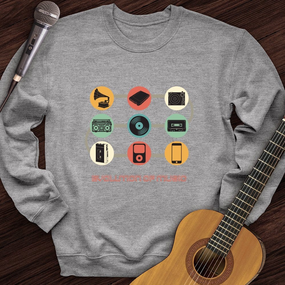 Printify Sweatshirt Sport Grey / S Evolution of Music Crewneck