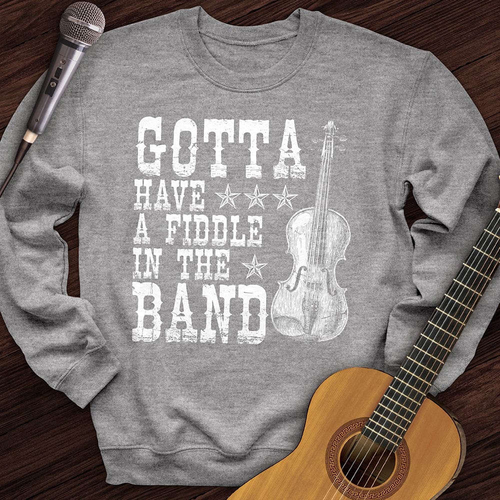 Printify Sweatshirt Sport Grey / S Fiddle Please Crewneck