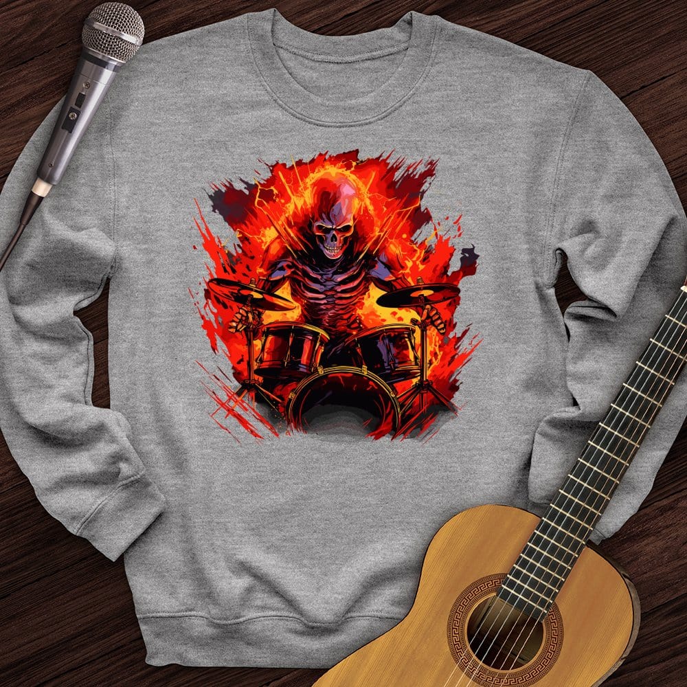 Printify Sweatshirt Sport Grey / S Fiery Drummer Crewneck