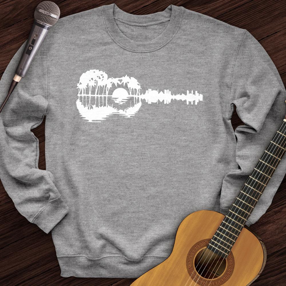 Printify Sweatshirt Sport Grey / S Guitar Landscape Crewneck