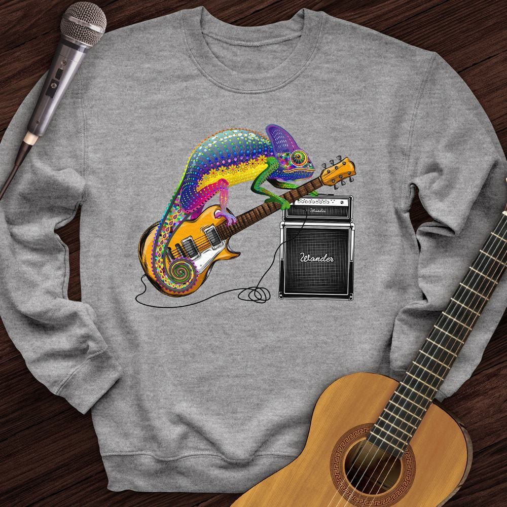 Printify Sweatshirt Sport Grey / S Guitar Lizard Crewneck