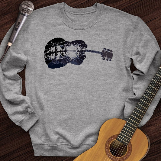 Printify Sweatshirt Sport Grey / S Guitar Moonrise Crewneck