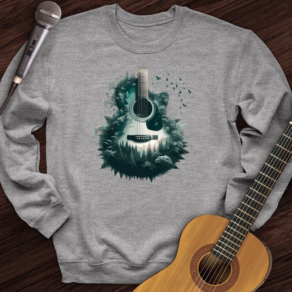 Printify Sweatshirt Sport Grey / S Guitar Nature Crewneck