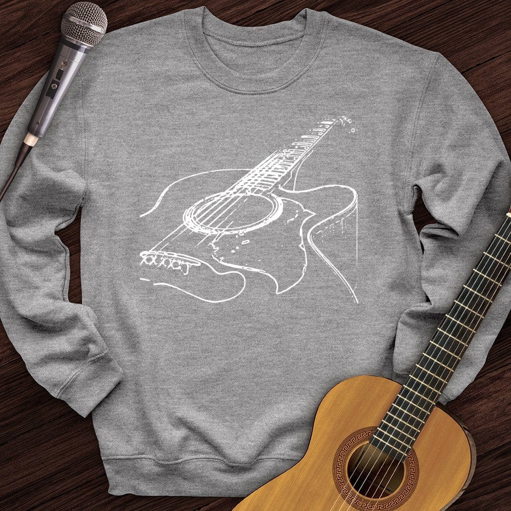 Printify Sweatshirt Sport Grey / S Guitar Sketch Crewneck