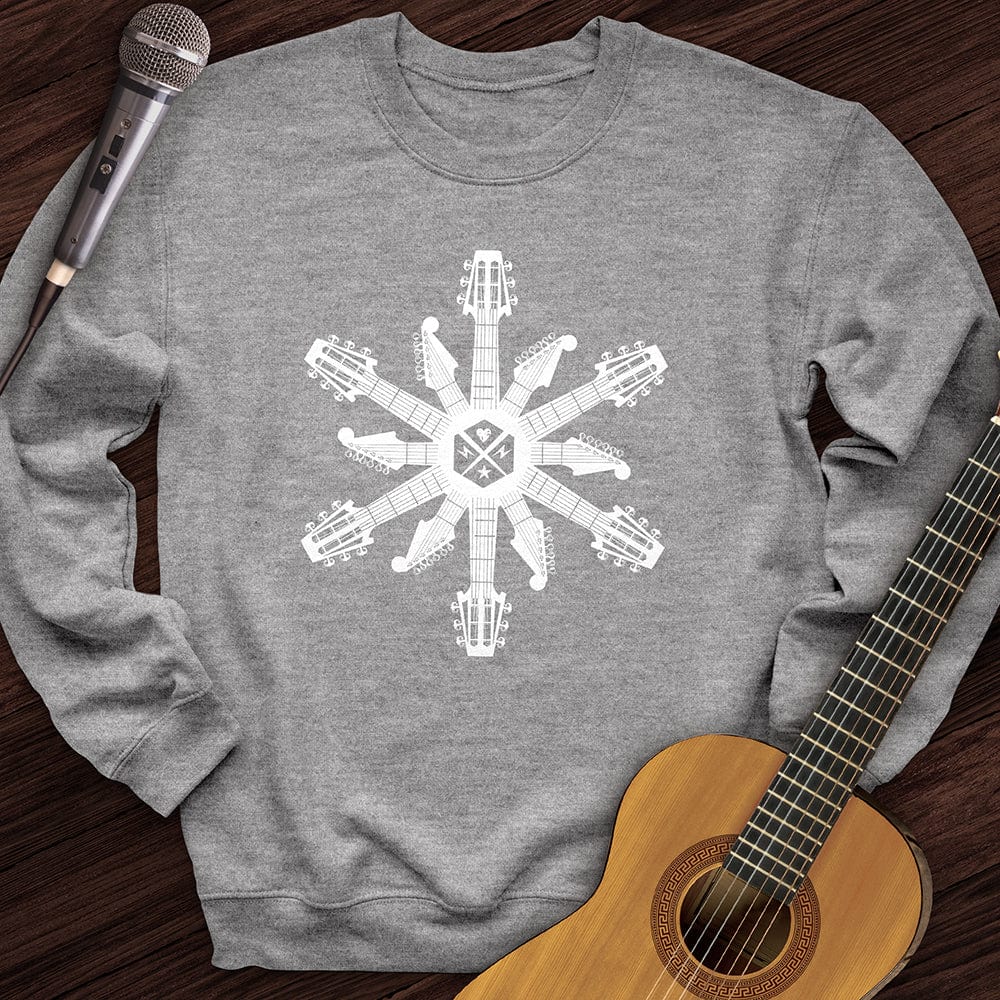 Printify Sweatshirt Sport Grey / S Guitar Snowflake Crewneck