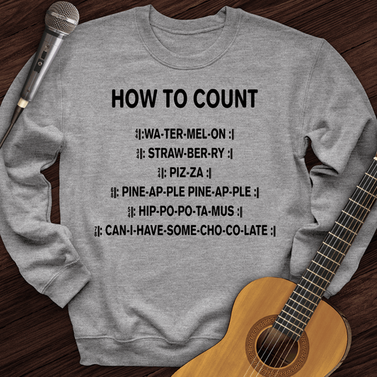 Printify Sweatshirt Sport Grey / S How To Count Crewneck