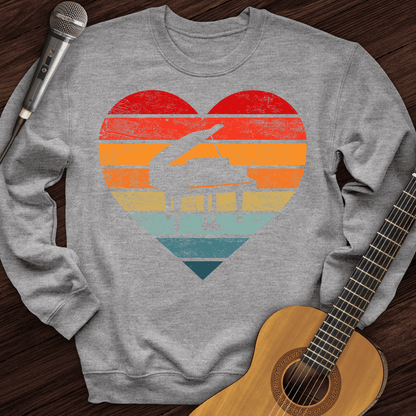 Printify Sweatshirt Sport Grey / S I Love Piano Crewneck