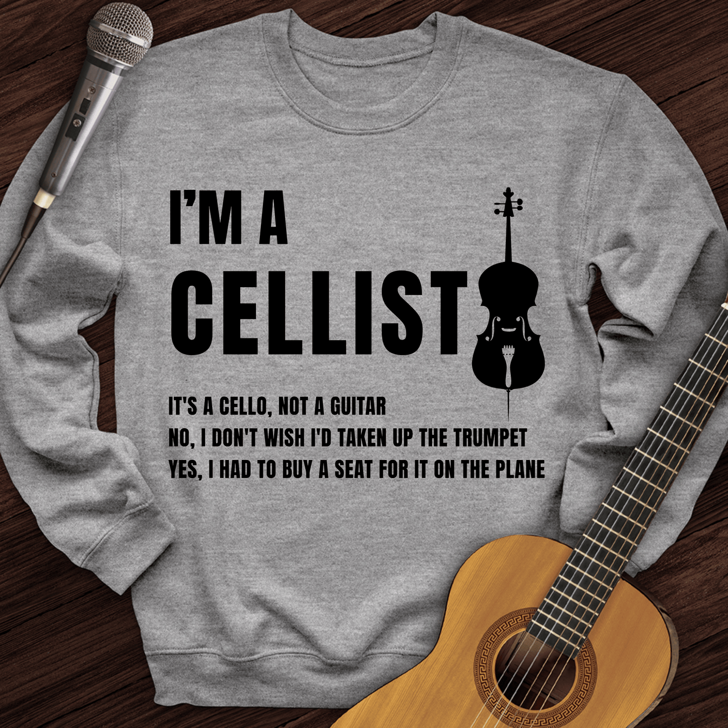 Printify Sweatshirt Sport Grey / S I'm A Cellist Crewneck