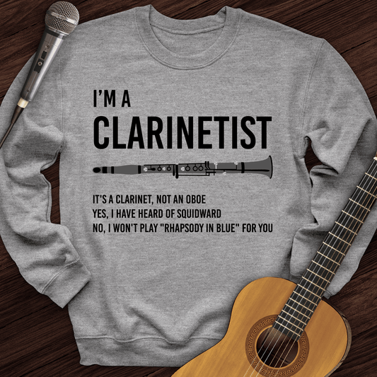 Printify Sweatshirt Sport Grey / S I'm A Clarinetist Crewneck