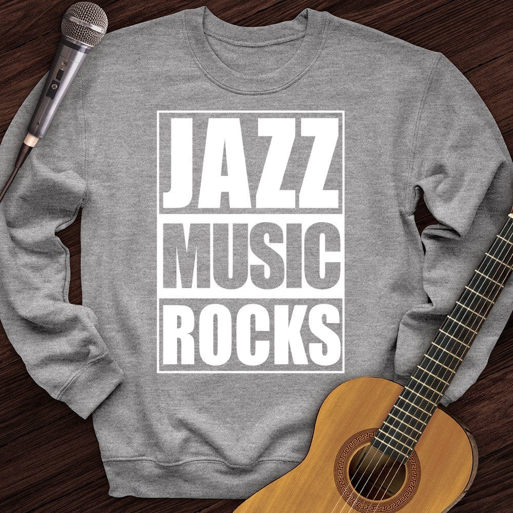 Printify Sweatshirt Sport Grey / S Jazz Music Rocks Crewneck