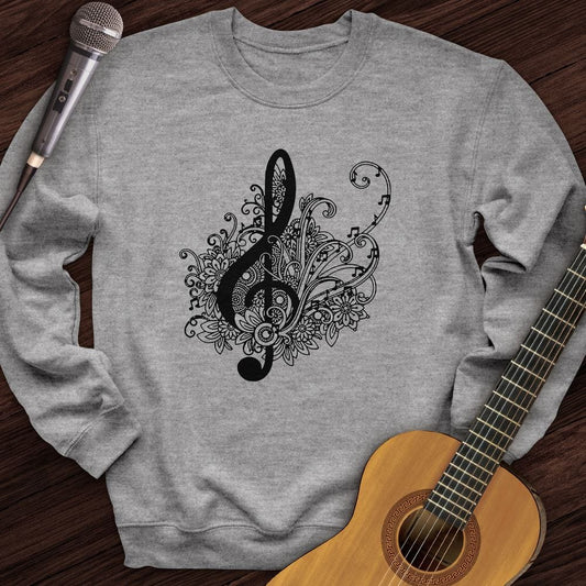 Printify Sweatshirt Sport Grey / S Mandala Music Note Crewneck