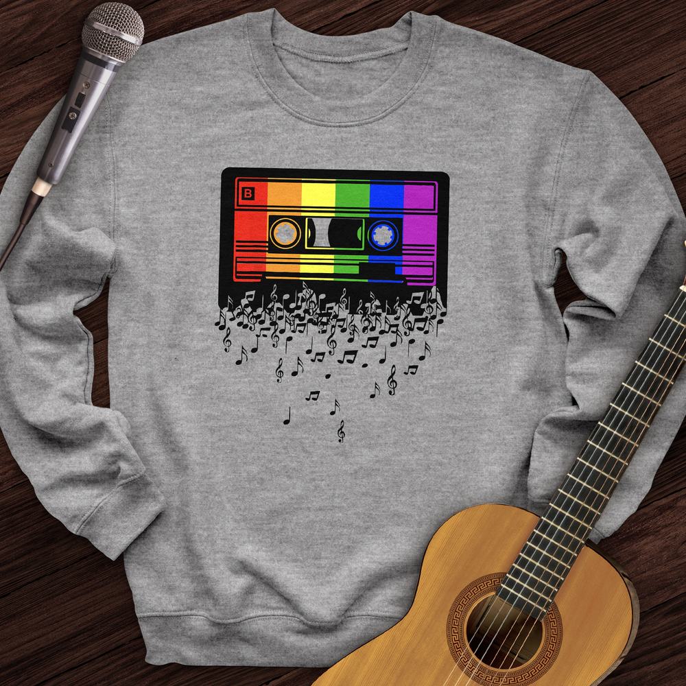 Printify Sweatshirt Sport Grey / S Melting Cassette Tape Crewneck