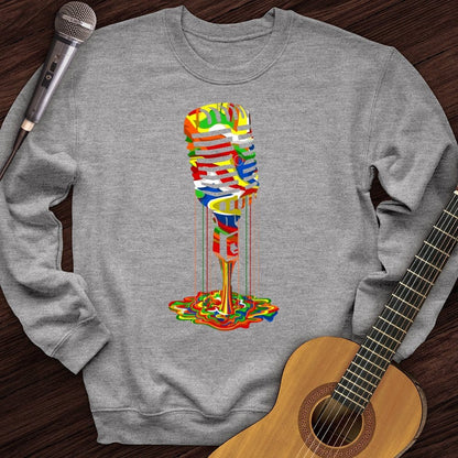 Printify Sweatshirt Sport Grey / S Melting Microphone Crewneck