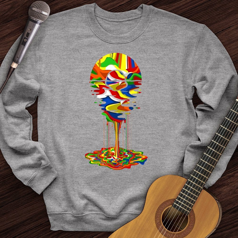 Printify Sweatshirt Sport Grey / S Melting Rainbow Vinyl Crewneck