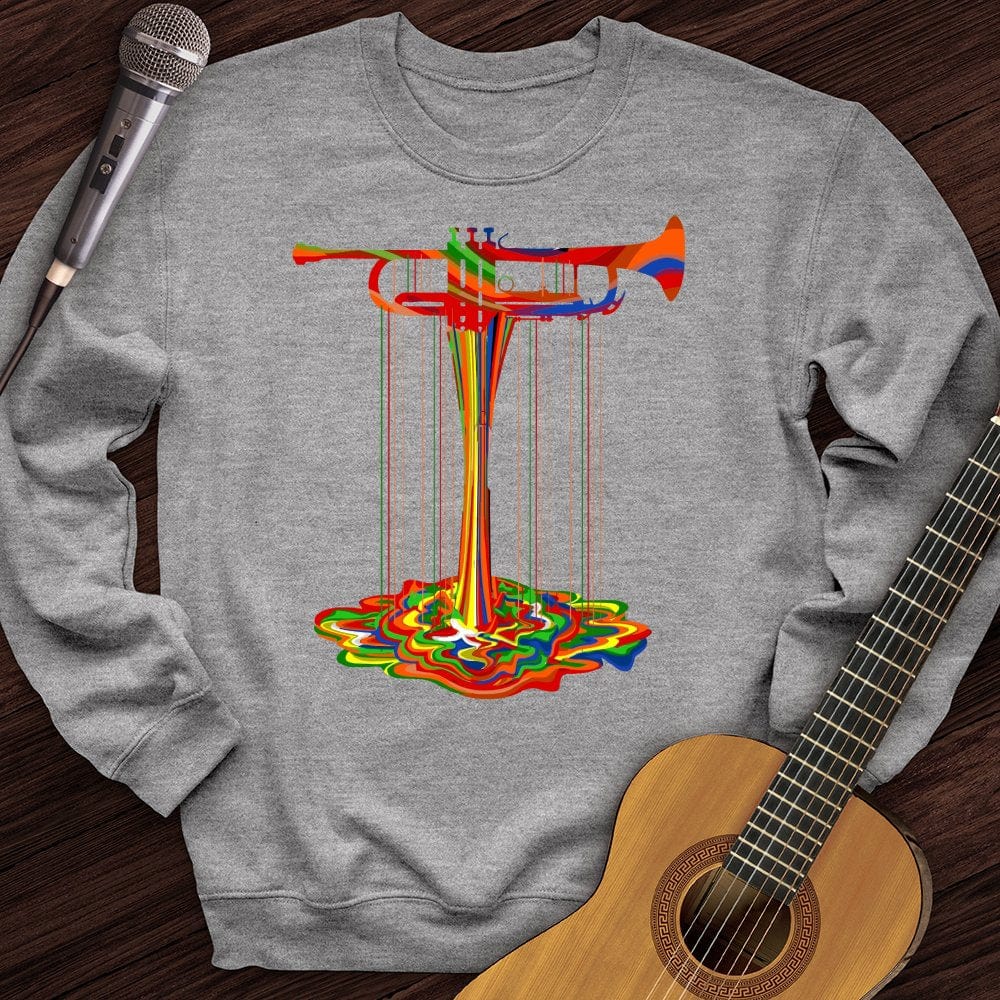 Printify Sweatshirt Sport Grey / S Melting Trumpet Crewneck