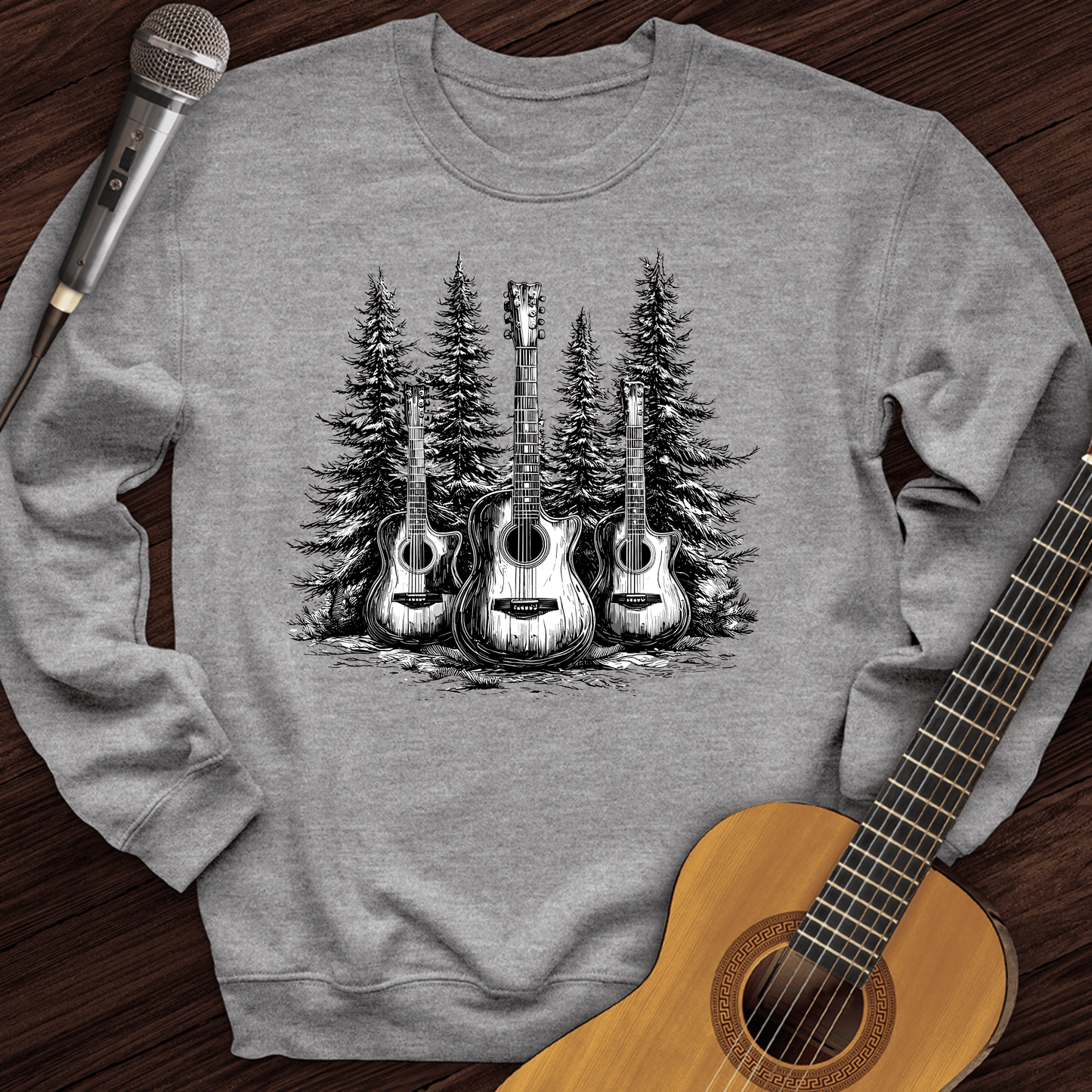 Printify Sweatshirt Sport Grey / S Music In Nature Crewneck
