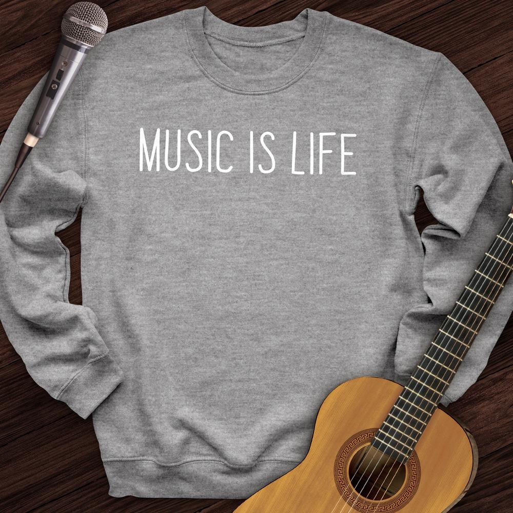 Printify Sweatshirt Sport Grey / S Music Is Life Crewneck