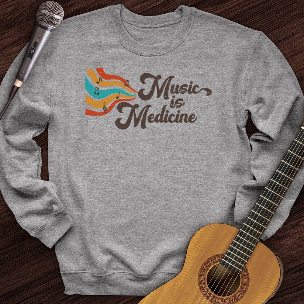 Printify Sweatshirt Sport Grey / S Music Is Medicine Crewneck