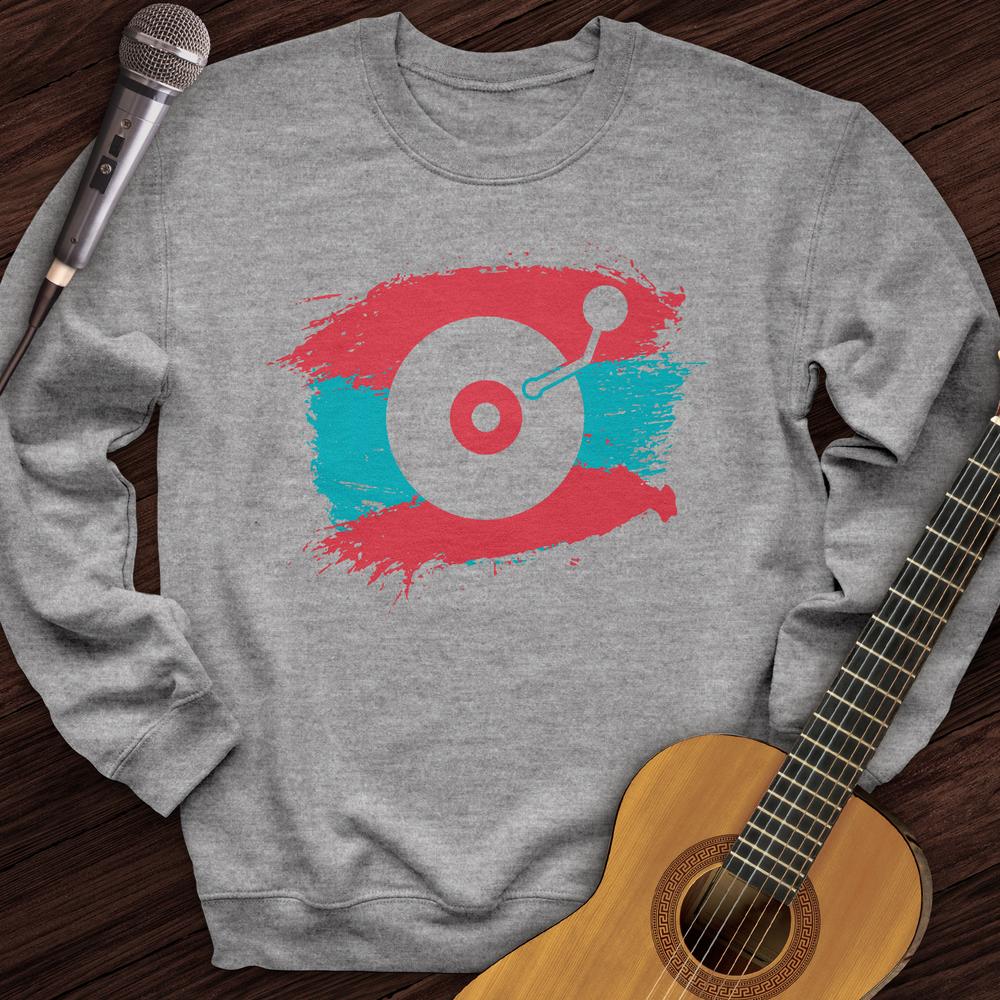 Printify Sweatshirt Sport Grey / S Painted Record Crewneck