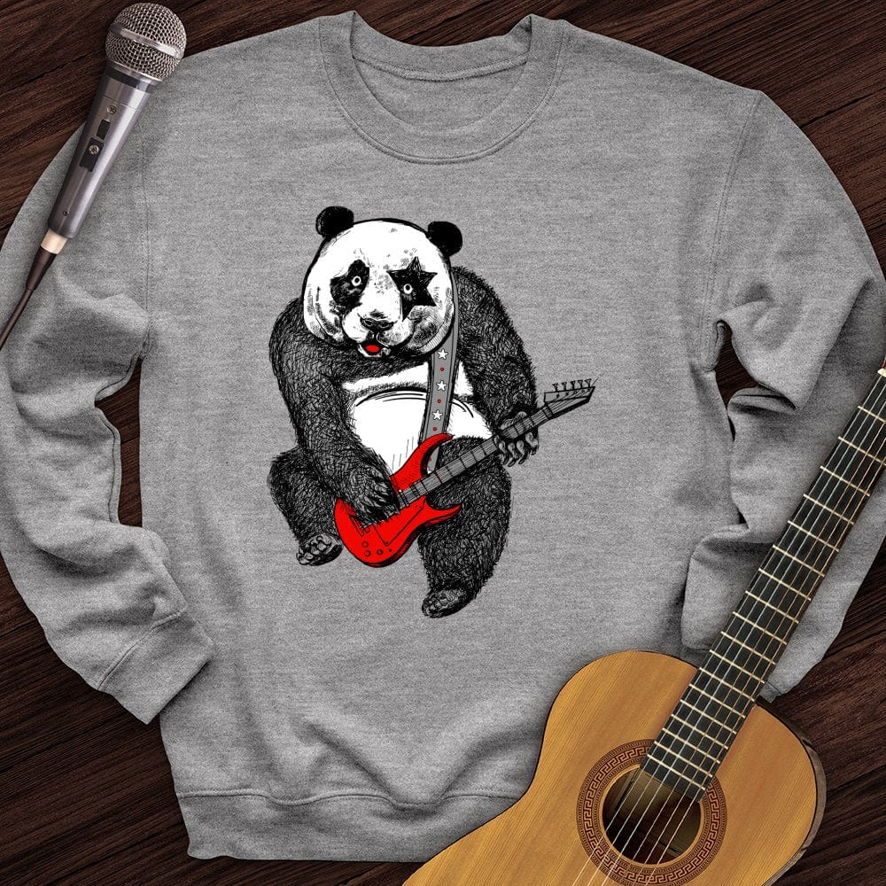 Printify Sweatshirt Sport Grey / S Panda Guitar Crewneck