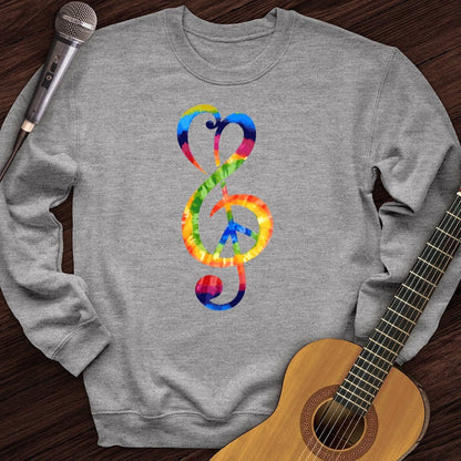 Printify Sweatshirt Sport Grey / S Peace Music Note Crewneck