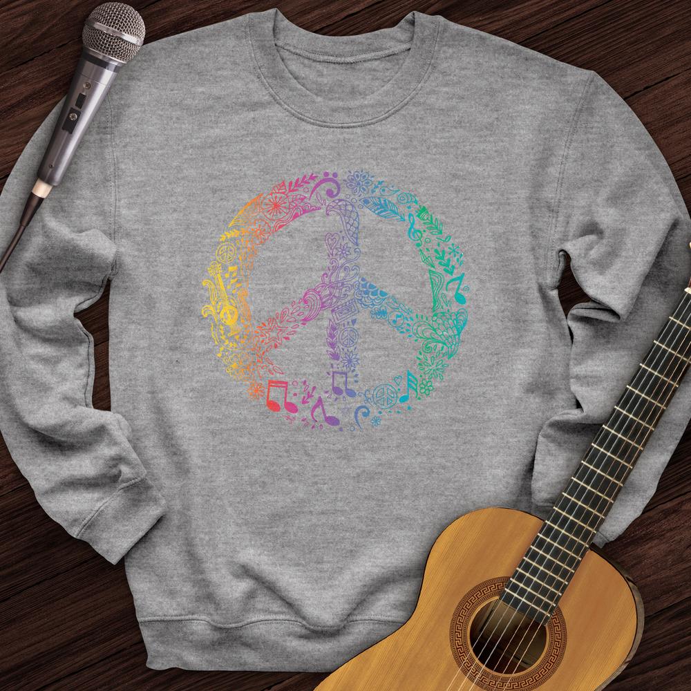 Printify Sweatshirt Sport Grey / S Peace Sign Crewneck