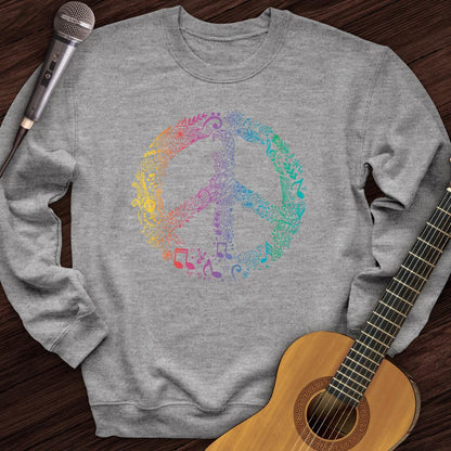 Printify Sweatshirt Sport Grey / S Peace Sign Crewneck