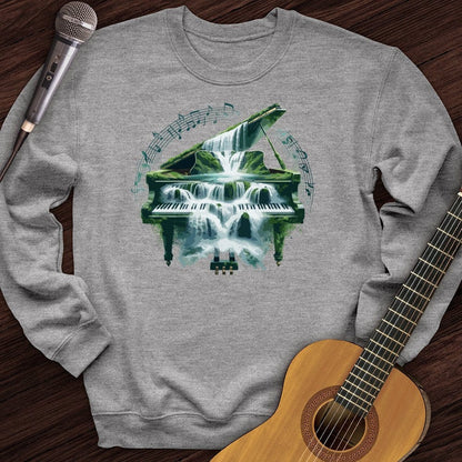Printify Sweatshirt Sport Grey / S Piano Waterfall Crewneck
