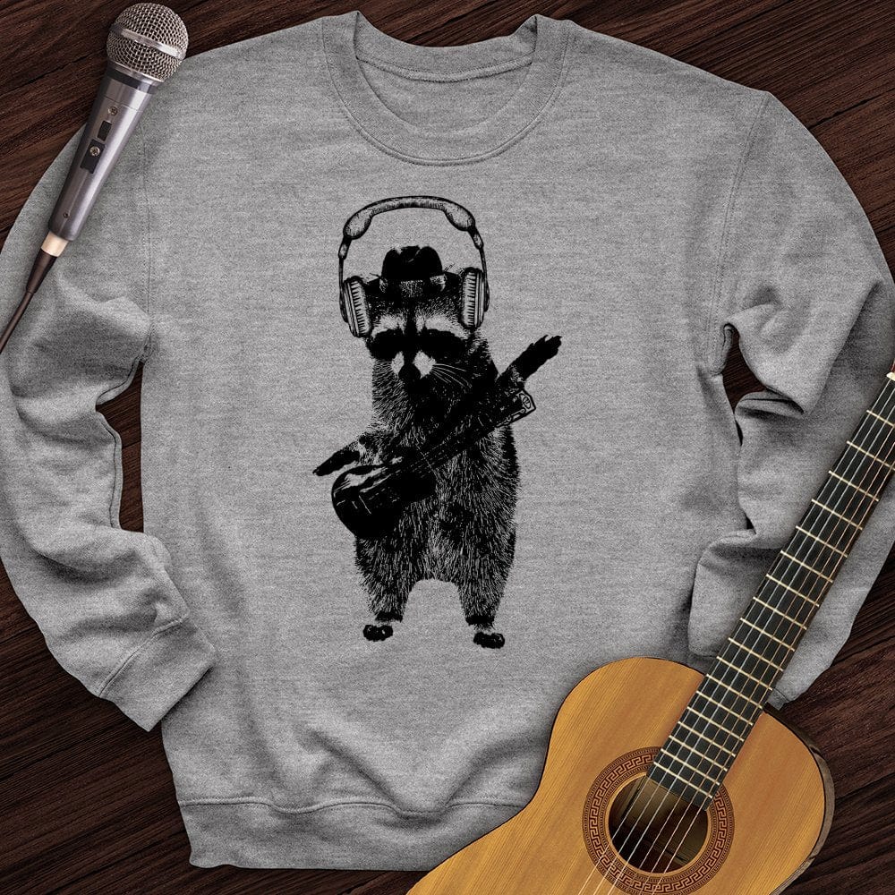 Printify Sweatshirt Sport Grey / S Racoon Rocker Crewneck