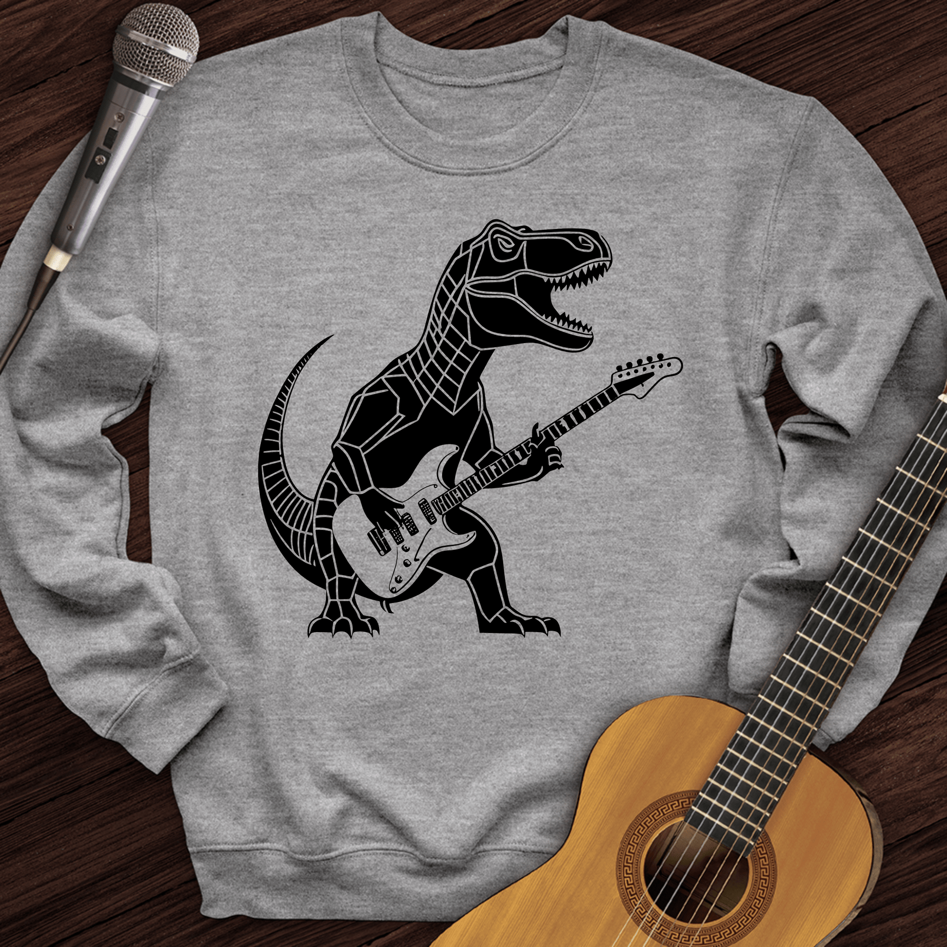Printify Sweatshirt Sport Grey / S Rex Rock and Roll Crewneck