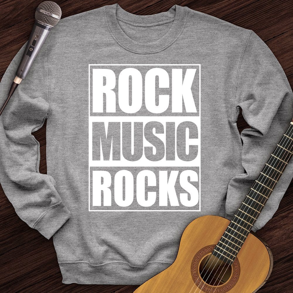 Printify Sweatshirt Sport Grey / S Rock Music Rocks Crewneck