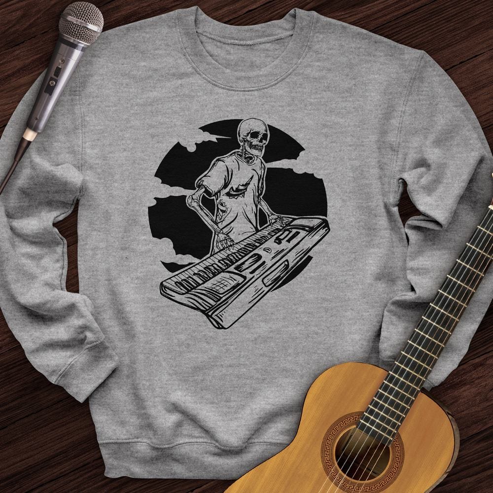 Printify Sweatshirt Sport Grey / S Skeleton Keyboard Crewneck