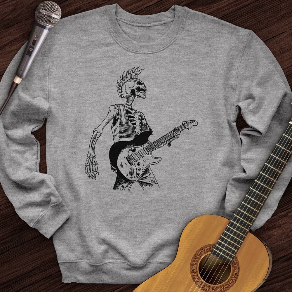 Printify Sweatshirt Sport Grey / S Skeleton Rocker Crewneck