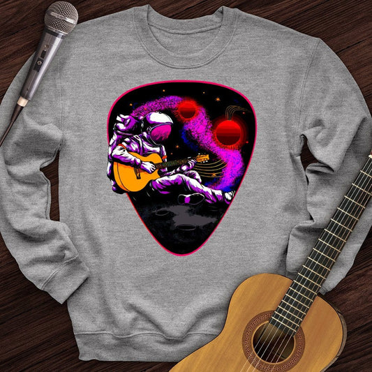 Printify Sweatshirt Sport Grey / S Space Guitar Plectrum Crewneck