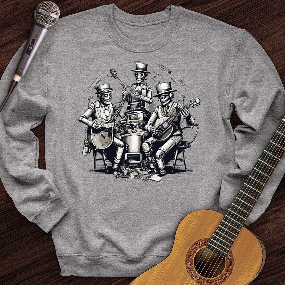 Printify Sweatshirt Sport Grey / S Steampunk Skeleton Band Crewneck