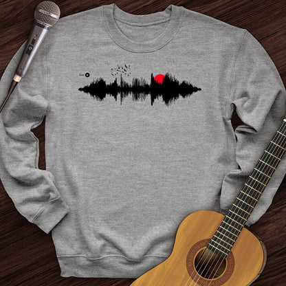 Printify Sweatshirt Sport Grey / S Sunset Soundwave Crewneck