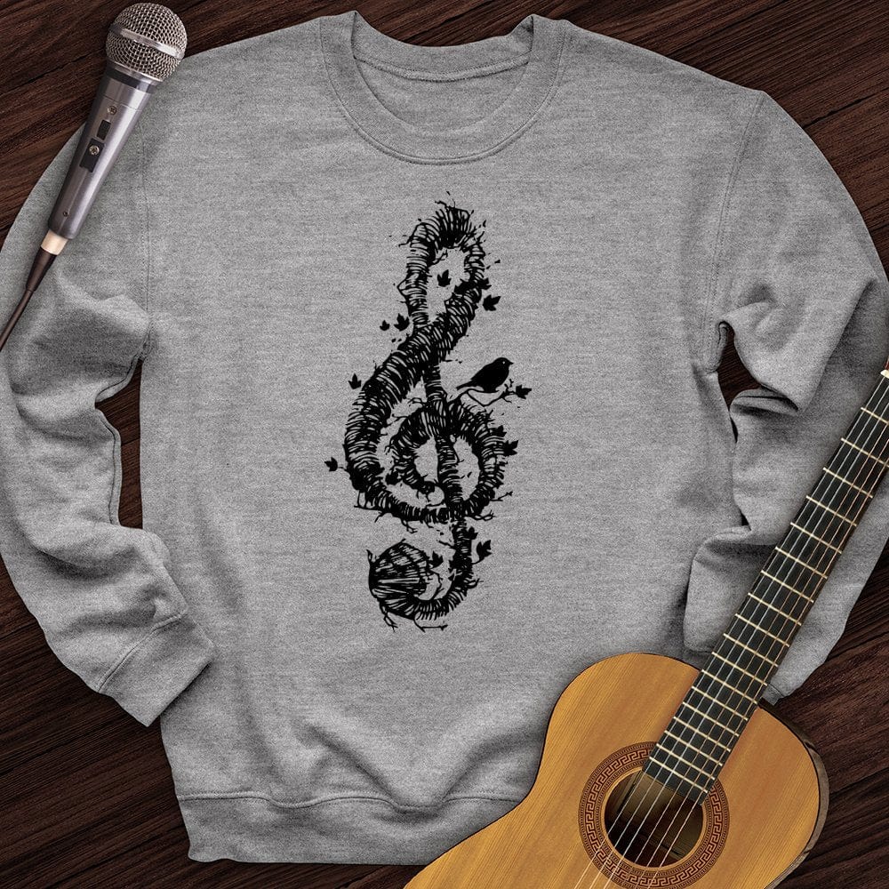 Printify Sweatshirt Sport Grey / S Treble Clef Bird Crewneck