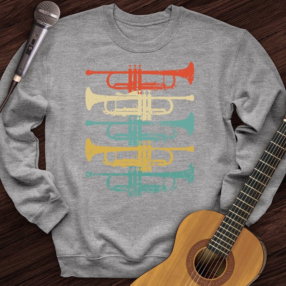 Printify Sweatshirt Sport Grey / S Trippy Trumpets Crewneck