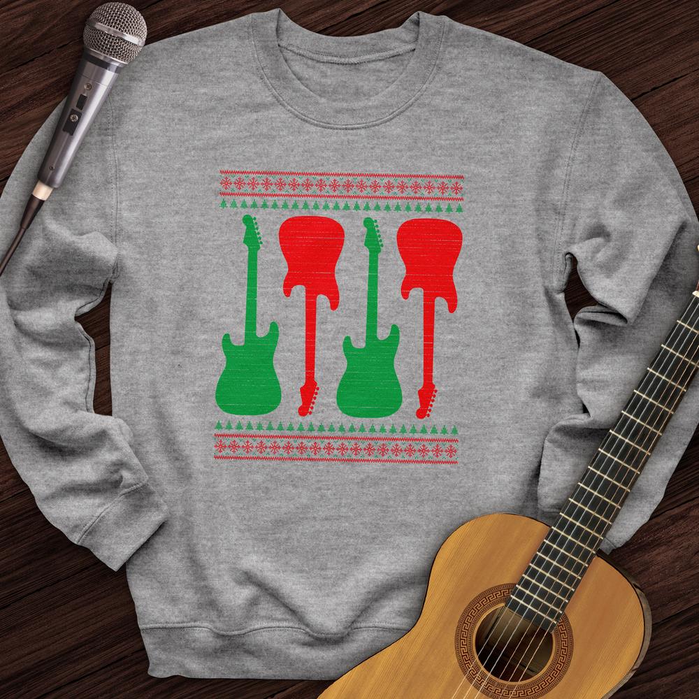 Printify Sweatshirt Sport Grey / S Ugly Guitar Holiday Crewneck