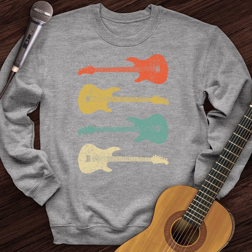 Printify Sweatshirt Sport Grey / S Vintage Bass Guitar Crewneck