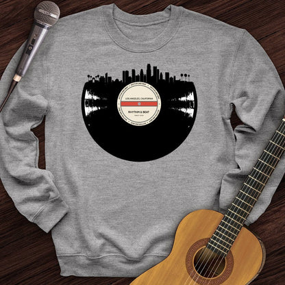 Printify Sweatshirt Sport Grey / S Vinyl Skyline Los Angeles Crewneck