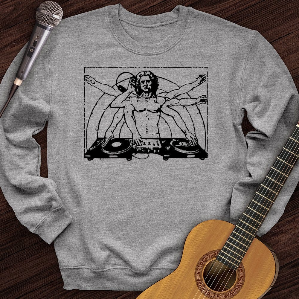 Printify Sweatshirt Sport Grey / S Vitruvian DJ Crewneck