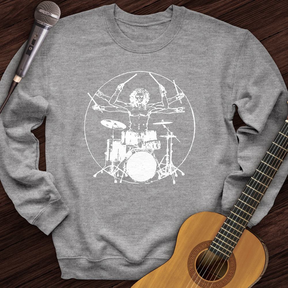Printify Sweatshirt Sport Grey / S Vitruvian Drummer Crewneck