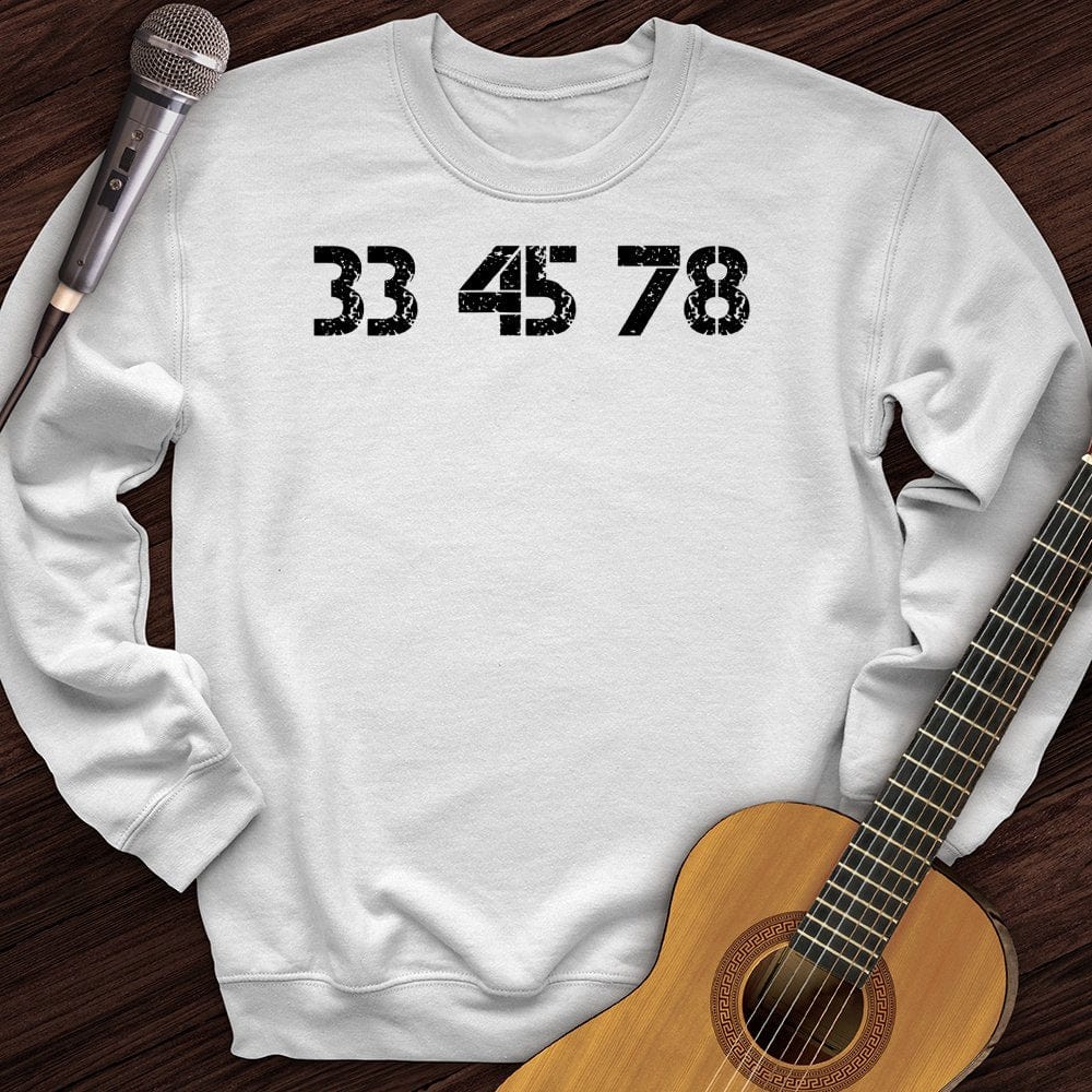 Printify Sweatshirt White / S 33-45-78 RPM Turntable Crewneck