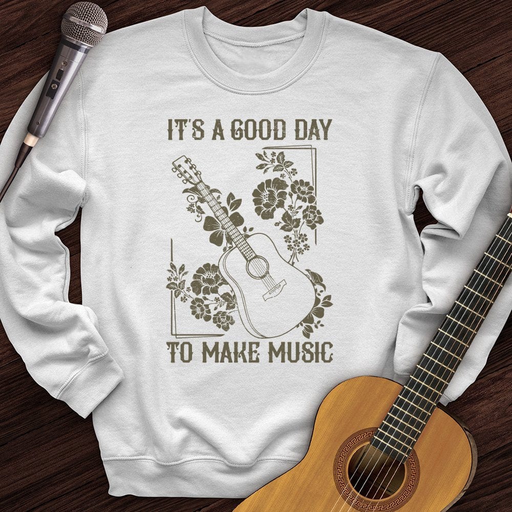 Printify Sweatshirt White / S A Good Day Crewneck