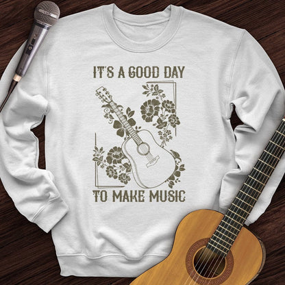 Printify Sweatshirt White / S A Good Day Crewneck