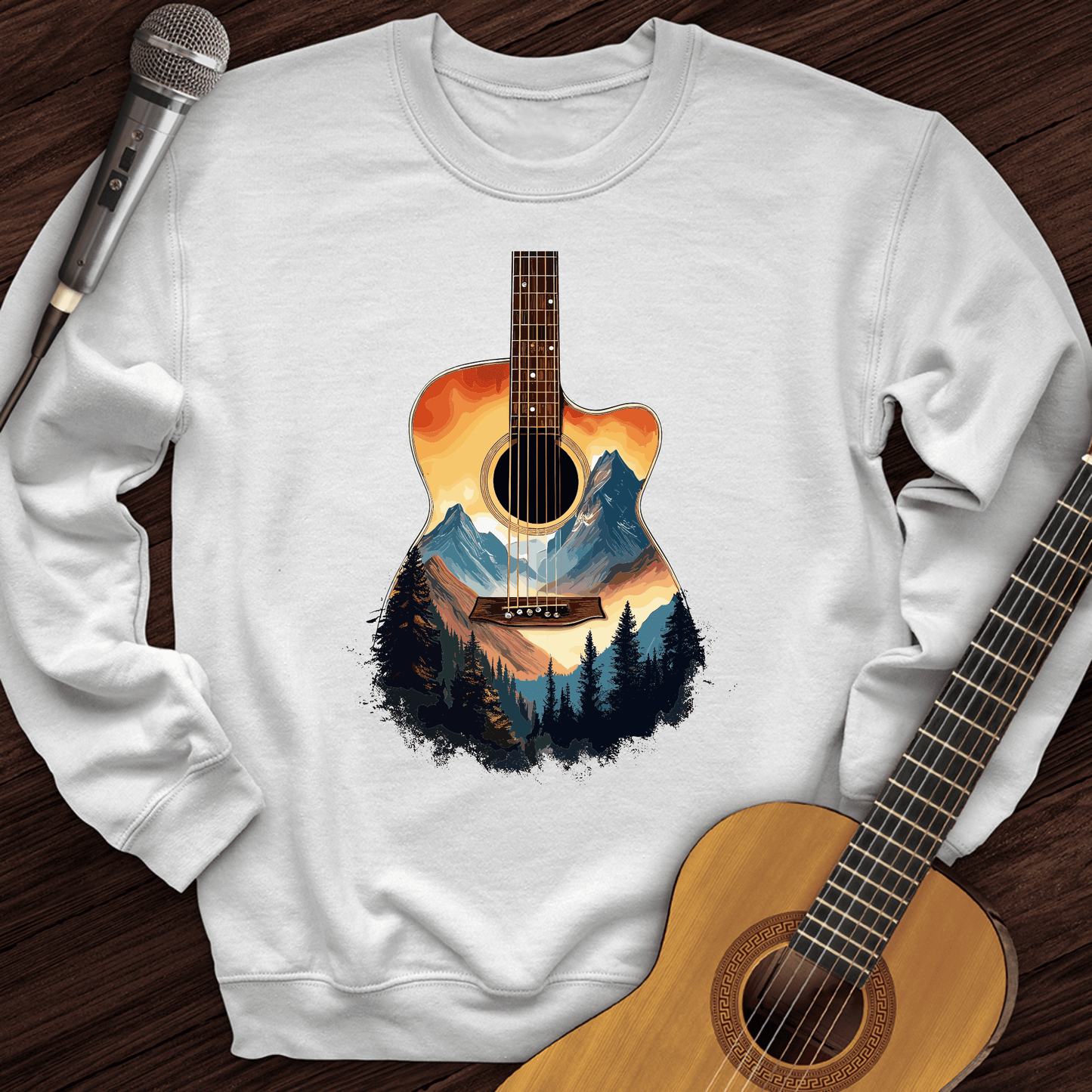 Printify Sweatshirt White / S Acoustic Heaven Crewneck