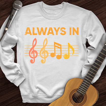 Printify Sweatshirt White / S Always In Crewneck