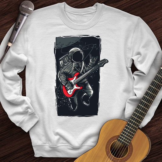 Printify Sweatshirt White / S Astro Guitar Crewneck